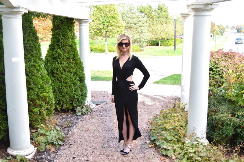 Tobi Cut Out Maxi Dress Kendra Scott Winter Collection Bexley Earrings Debra Necklace 2