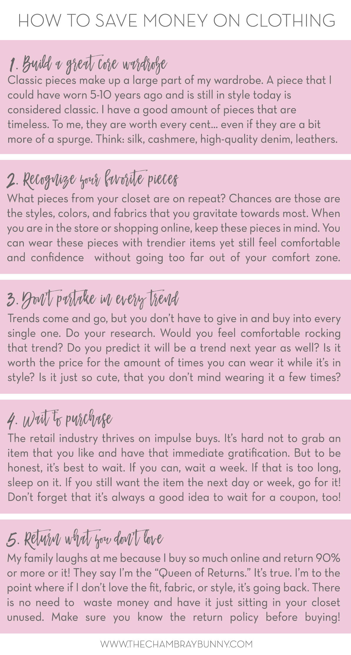 How To Save Money Online The Chambray Bunny