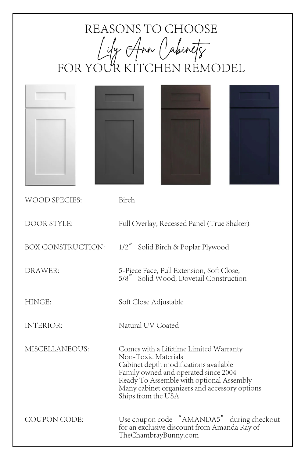 Why Choose Lily Ann Cabinets 