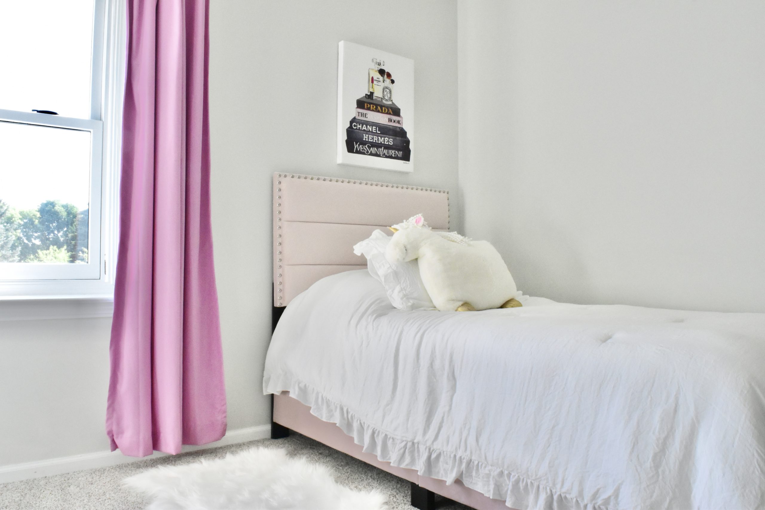 Toddler Girls Room Blush Bed 2