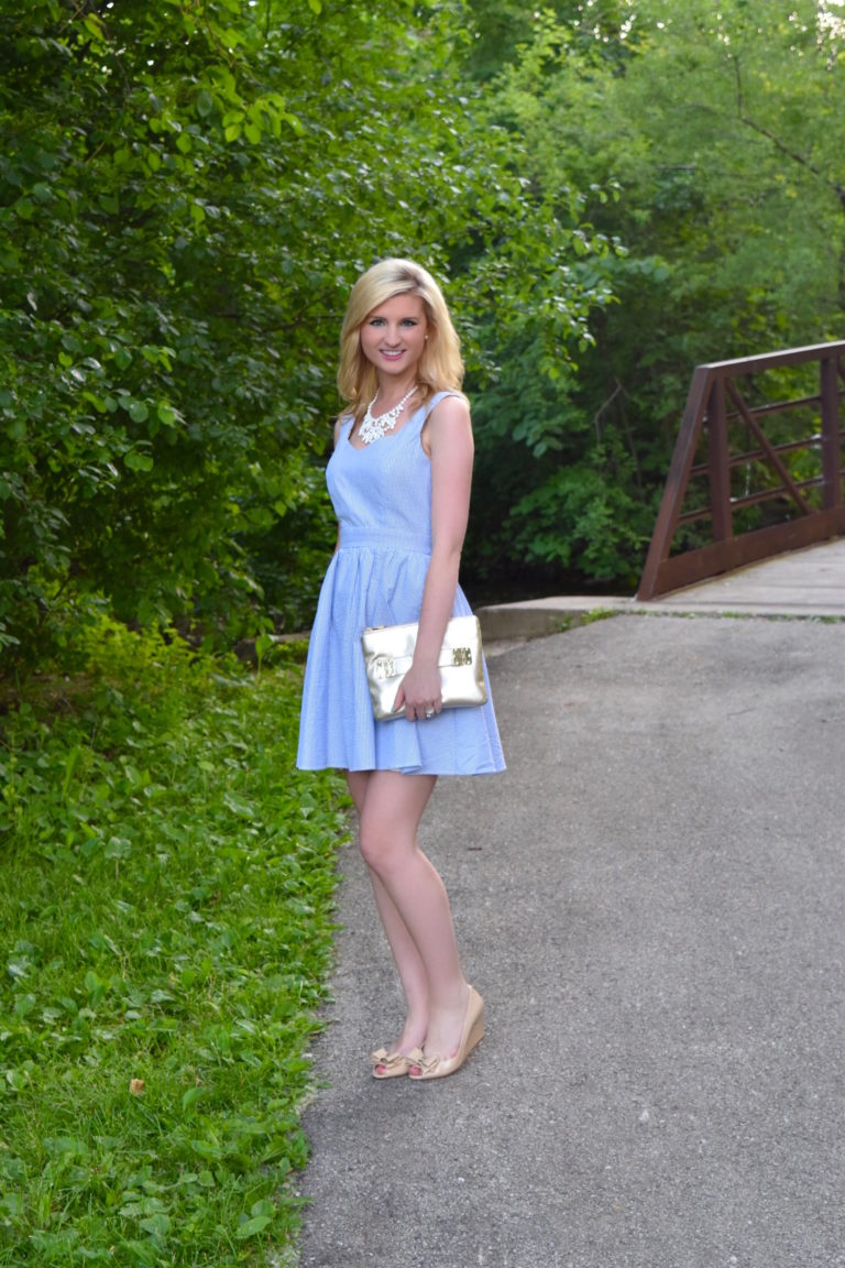 Pretty Blue Seersucker + Bows! (AND a Tory Burch Giveaway!!)