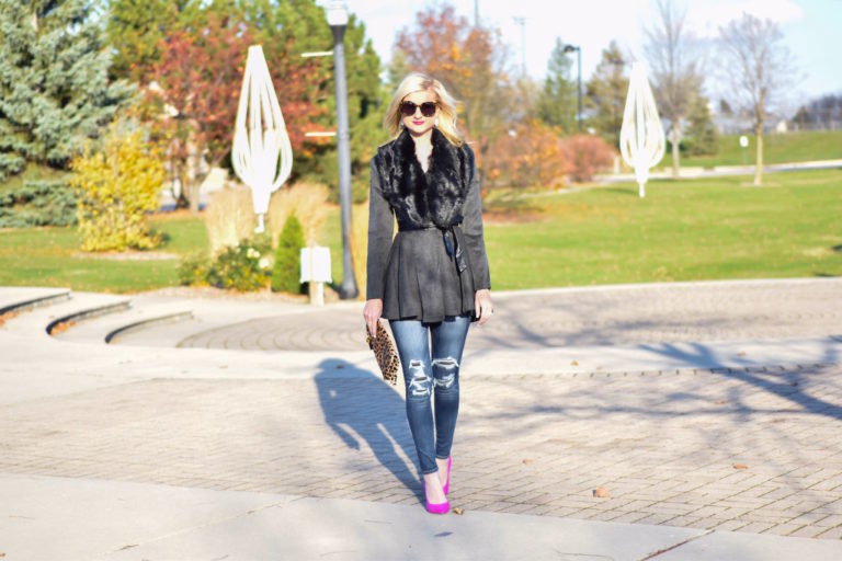 Fur Collared Coat + Daniel Wellington (Coupon Code!)