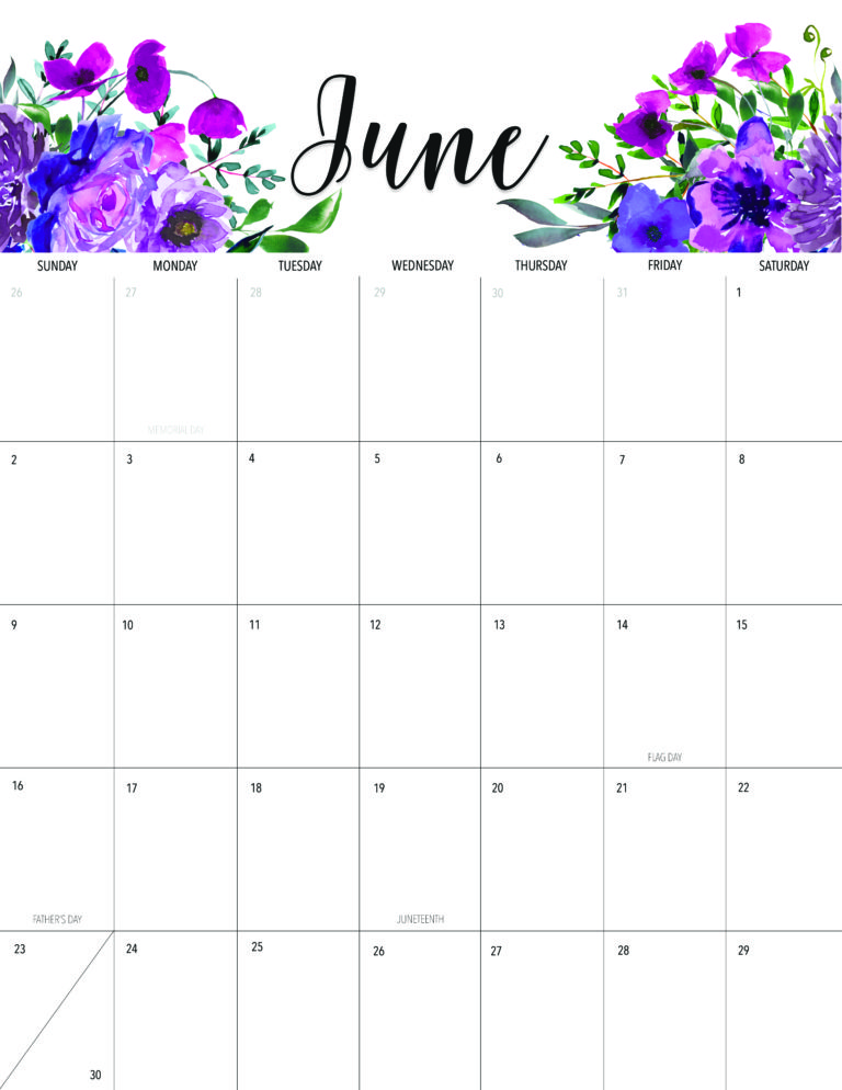 Welcome June + Free June 2019 Printable Calendar!